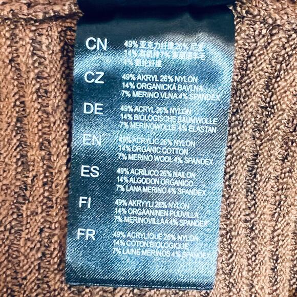 Kuhl Women’s Sz L Brown Ribbed Sweater Solace Cowl Neck Long Sleeve - Picture 13 of 13